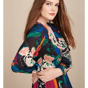 Parker Irving Rose Mini Faux Wrap Dress